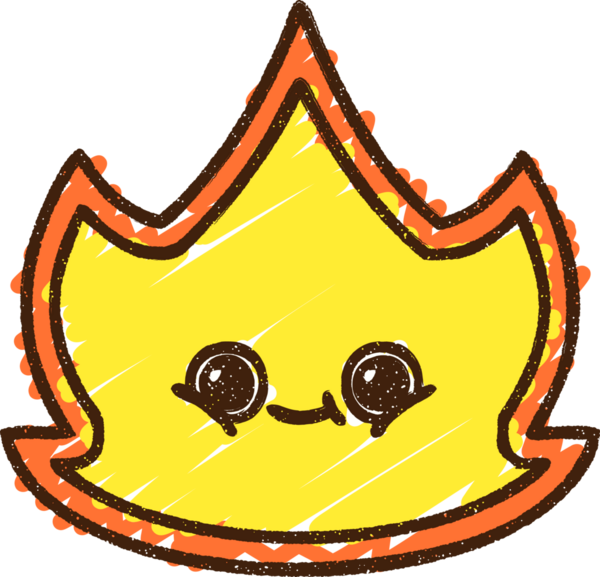 Bir insan tarafından çizilen Alev Tebeşiri