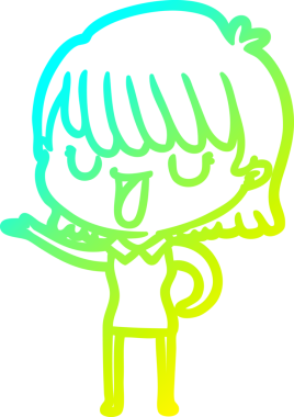 Bir insan tarafından çizilmiş bir karikatür kadın çizimi.