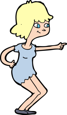 Çizgi film kızı bir insan tarafından çizilmiş