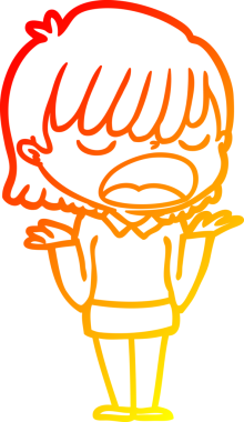 Bir insan tarafından yüksek sesle çizilmiş bir çizgi film kadını çizimi.