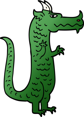 Bir insan tarafından çizilmiş sihirli ejderha.