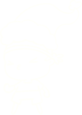 Bir insan tarafından çizilen Noel Çocuğu Tebeşiri