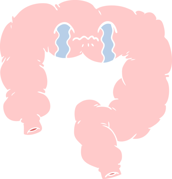 bir insan tarafından çizilmiş düz renk çizgi film kolonu