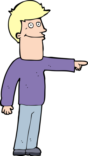 Bir insan tarafından çizilmiş çizgi filmci.