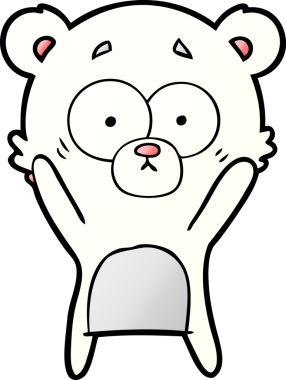 Bir insan tarafından çizilmiş kutup ayısı karikatürü