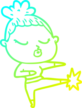 Bir insan tarafından çizilmiş soğuk bir çizgi film çizimi.