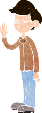 Bir insan tarafından çizilmiş kibirli çocuk.