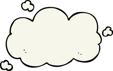 bir insan tarafından çizilmiş karikatür bulutu