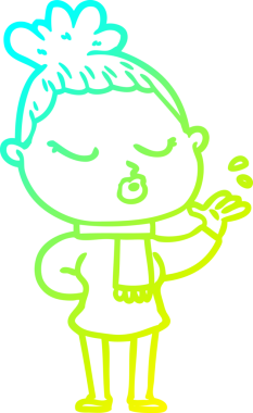 Bir insan tarafından çizilmiş soğuk bir çizgi film çizimi.