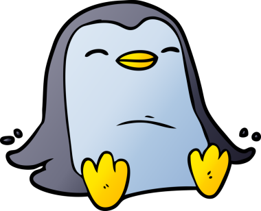 bir insan tarafından çizilmiş penguen çizgi filmi