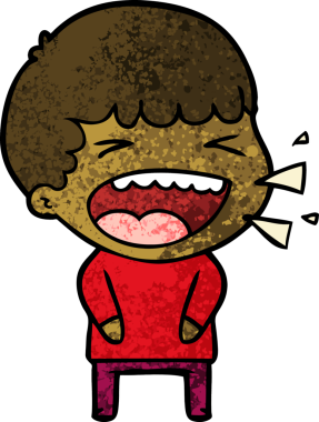 Bir insan tarafından çizilmiş gülen adam.