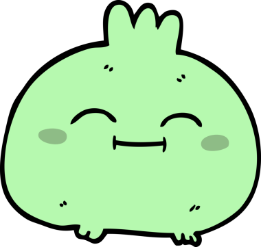 Bir insan tarafından çizilmiş mutlu kök sebze karalaması.