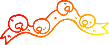 Bir insan tarafından çizilmiş bir çizgi filmin sıcak gradyan çizgileri.