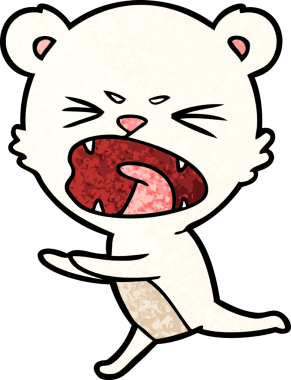 Bir insan tarafından çizilmiş kutup ayısı karikatürü