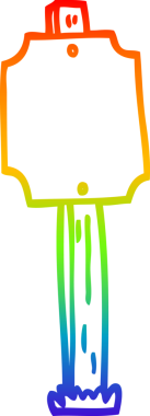 gökkuşağı gradyan çizgi çizimi bir insan tarafından çizilmiş boş tabela direği