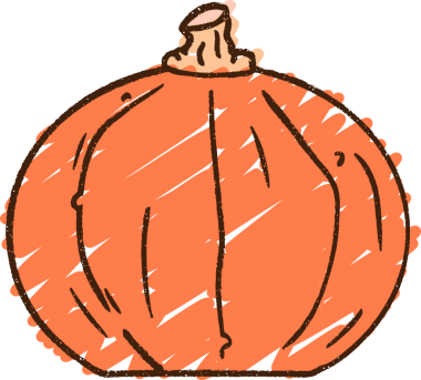 Bir insan tarafından çizilen Balkabağı Tebeşiri