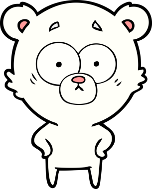 Bir insan tarafından çizilmiş kutup ayısı karikatürü