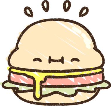 Bir insan tarafından çizilmiş şirin Burger Tebeşiri