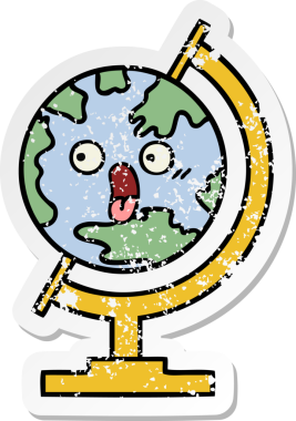 Bir insan tarafından çizilmiş dünyanın sevimli bir çizgi filminin sıkıntılı çıkartması.