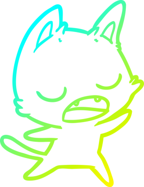 Bir insan tarafından çizilmiş soğuk gradyan çizgi film.