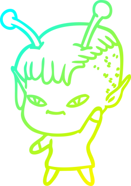 Bir insan tarafından çizilmiş, soğuk bir çizgi roman çizimi.