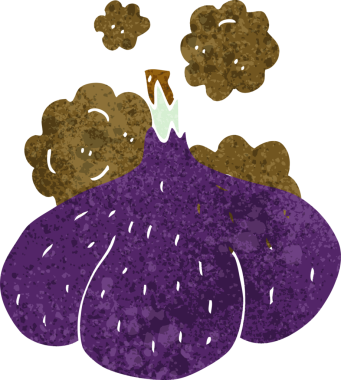 Bir insan tarafından çizilmiş kırmızı soğan çizgi filmi.