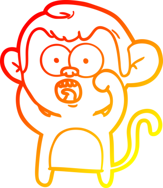 Bir insan tarafından çizilmiş bir çizgi filmin sıcak gradyan çizimi.