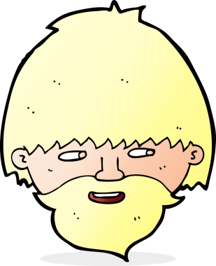 Bir insan tarafından çizilmiş sakallı bir adam.