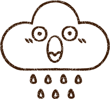 Bir insan tarafından çizilmiş Yağmur Bulutu Kömürü Çizimi