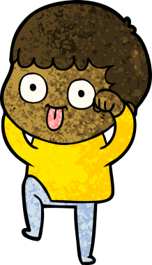 Bir insan tarafından çizilmiş çizgi film adamı.