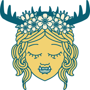 Retro Dövme Biçimli Ork karakteri bir insan tarafından çizilmiş