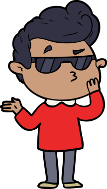 Bir insan tarafından çizilmiş havalı bir çizgi film.