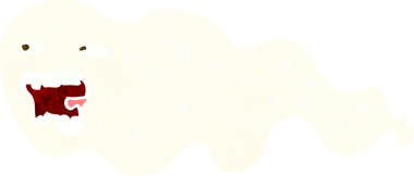 Bir insan tarafından çizilmiş çizgi film hayaleti.