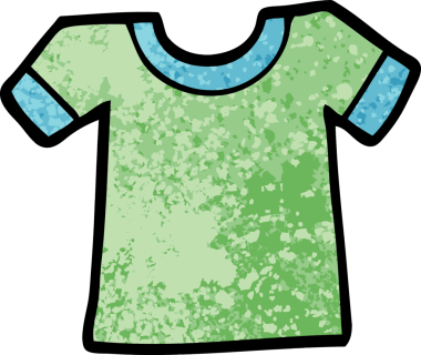 Bir insan tarafından çizilmiş karikatür tişörtü