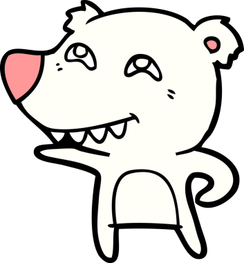 Bir insan tarafından çizilmiş kutup ayısı karikatürü