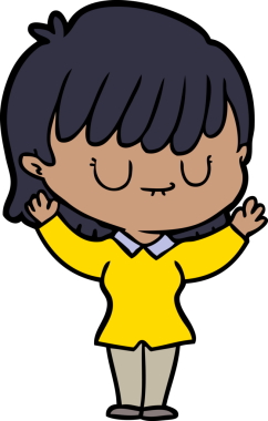 Bir insan tarafından çizilmiş karikatür kadın.