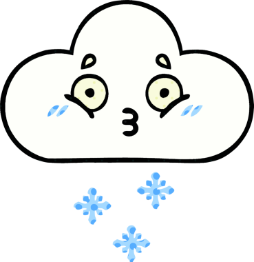 Bir insan tarafından çizilmiş bir kar bulutu çizgi filmi.