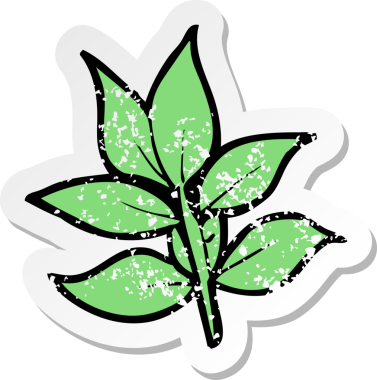 Bir insan tarafından çizilmiş bir çizgi filmin gerilimli çıkartması.