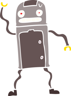 Bir insan tarafından çizilmiş karalama robotu.