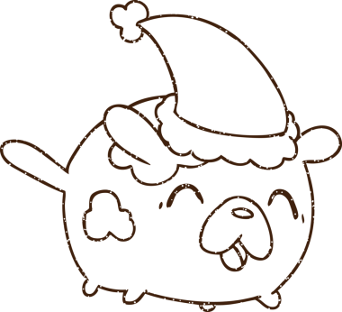 Bir insan tarafından çizilmiş Noel Köpeği Kömürü