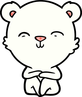 Bir insan tarafından çizilmiş kutup ayısı karikatürü