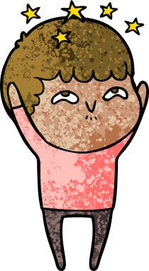 çizgi film bir insan tarafından çizilmiş hayret verici çocuk.