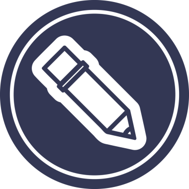 Bir insan tarafından çizilmiş basit kalem simgesi