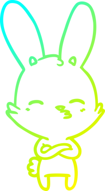 Bir insan tarafından çizilmiş garip bir tavşan çizgi filmi.