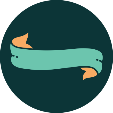 Bir insan tarafından çizilmiş bir pankartın ikonik dövme şekli