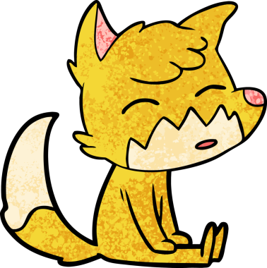 Bir insan tarafından çizilmiş tilki çizimi.