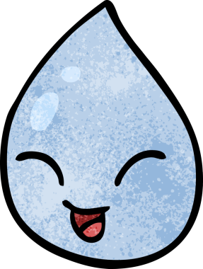 Bir insan tarafından çizilmiş karalama yağmur damlası.