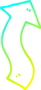 Bir insan tarafından çizilmiş bir çizgi filmin soğuk eğimli çizimi.