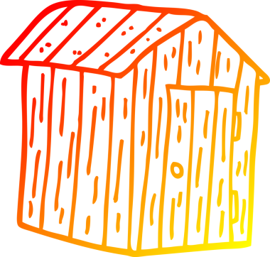 Bir insan tarafından çizilmiş bir karikatür ahşabının sıcak çizgi çizimi