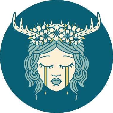 Bir insan tarafından çizilmiş ağlayan insan Druid ikonu